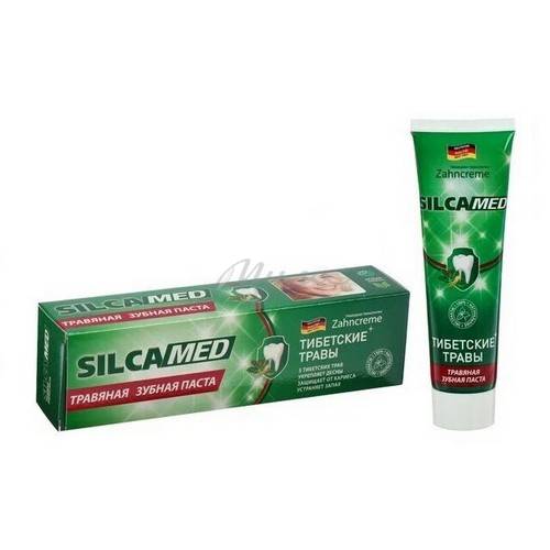 Зубная паста"SILCAMED"Тибетские травы 130г