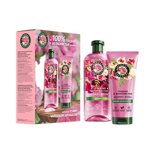 Подарочный набор HERBAL ESSENCES Аромат розы Шампунь, 250 мл + Бальзам-ополаскиватель, 180 мл
