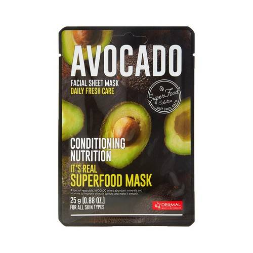 Маска для лица DERMAL It’s Real Superfood c авокадо, 25 г