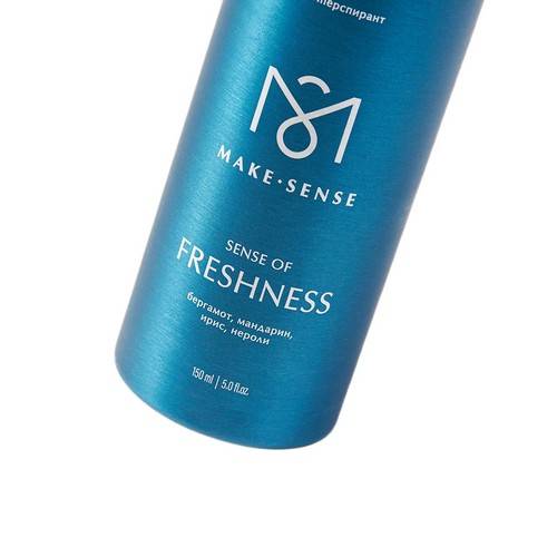 Антиперспирант парфюмированный MAKE SENSE Sense Of Freshness бергамот, мандарин, ирис и нероли, 150 мл #4