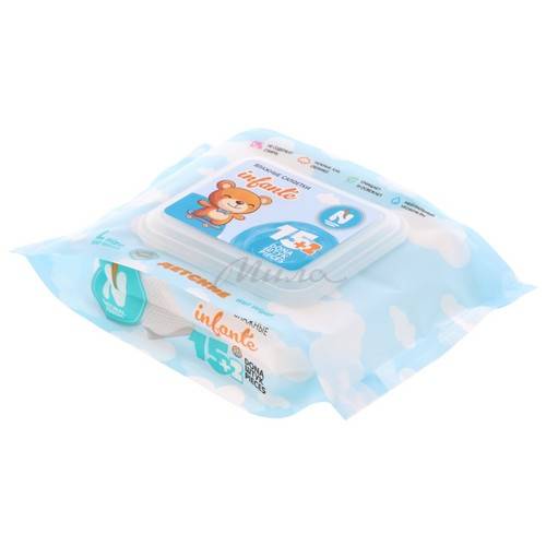 Салфетки влажные детские NATURAL FRESH Baby Blue Infante, размер L, 17 шт #2