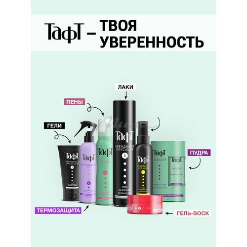 Лак для волос ТАФТ Power Невидимая фиксация Мегафиксация, 225 мл #5