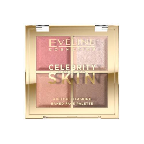 Палетка для контурирования лица EVELINE Cosmetics Celebrity Skin 4 in 1, 16 г