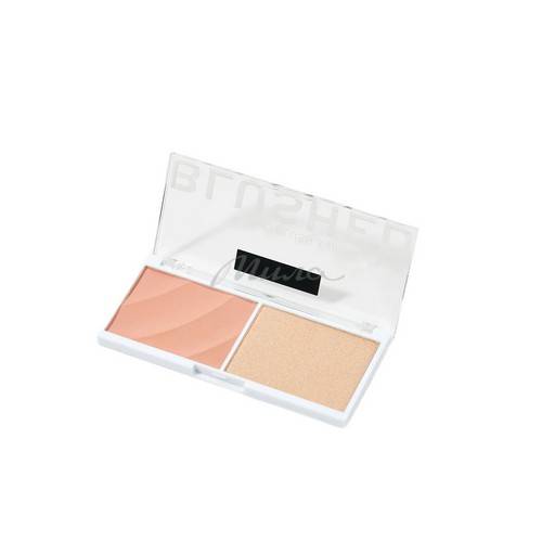 Палетка для макияжа лица RELOVE REVOLUTION Blushed Duo Blush & Highlighter Румяна и хайлайтер, тон Wishful #2