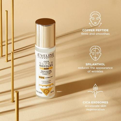 Мезо-эликсир для лица EVELINE Cosmetics Super Needles Цика 400, 30 мл #7