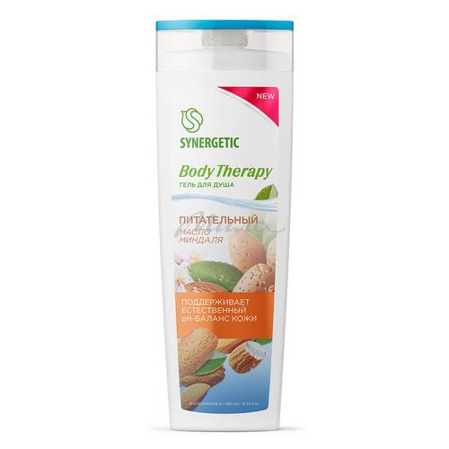 Гель для душа SYNERGETIC Body Therapy Масло миндаля, 380 мл #2