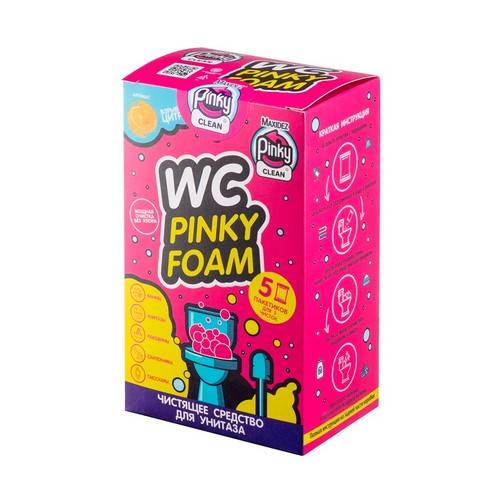 Средство чистящее для унитаза MAXIDEZ Pinky Clean, 5х90 г