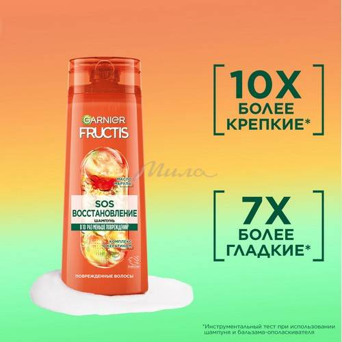 Шампунь для волос FRUCTIS Garnier SOS Восстановление укрепляющий для секущихся и очень поврежденных волос, 400 мл #3