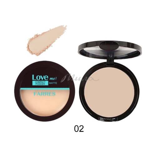 Пудра для лица FARRES Love me! матовая, тон 02