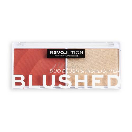 Палетка для макияжа лица RELOVE REVOLUTION Blushed Duo Blush & Highlighter Румяна и хайлайтер