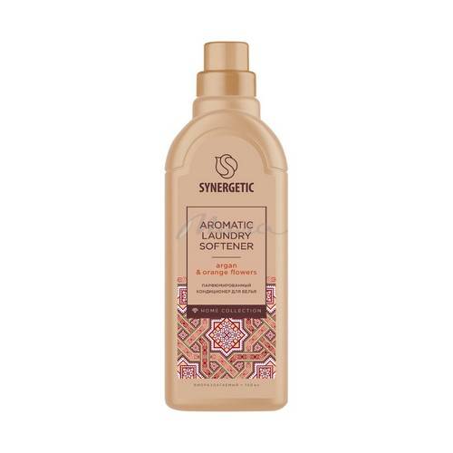 Кондиционер для белья SYNERGETIC Argan & orange flowers, 0.75 л