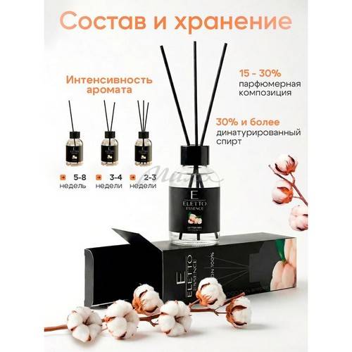 Аромадиффузор ELETTO Cotton 100%, 55 мл #2