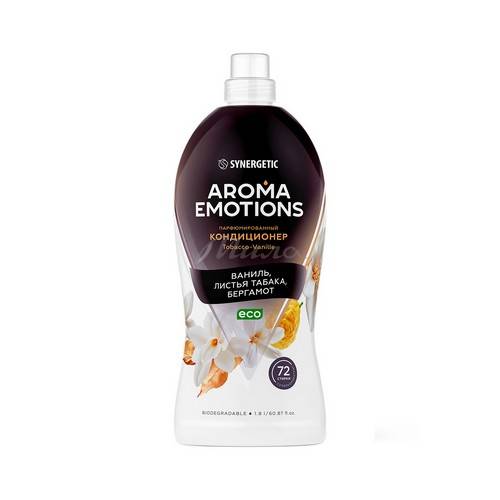 Кондиционер для белья SYNERGETIC Emotions Tobacco-Vanille концентрированный, 1.8 л