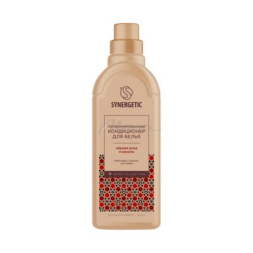 Кондиционер для белья SYNERGETIC Black rose & vanilla, 0.75 л
