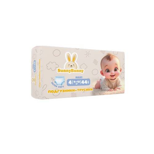 Подгузники-трусики детские SUNNY BUNNY Maxi, размер 4,  44 шт