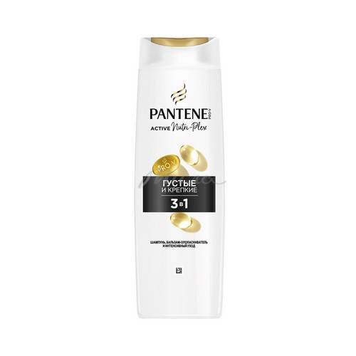 Шампунь PANTENE PRO-V 3в1 густые и крепкие для тонких и слабых волос, 360 мл