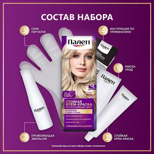 Крем-краска для волос ПАЛЕТТ стойкая, тон 9-14 Жемчужный светло-русый #6