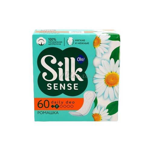 Прокладки ежедневные OLA! Silk Sence Daily deo Солнечная ромашка, 60 шт