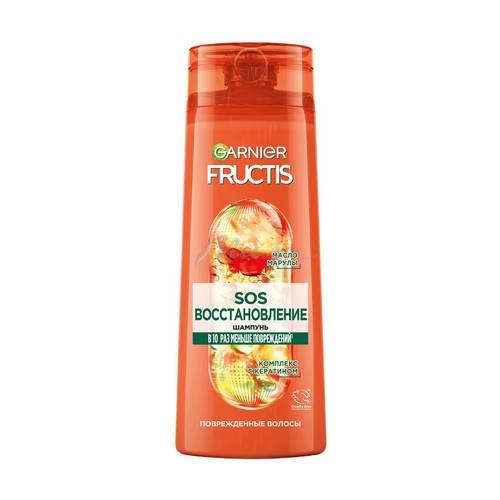 Шампунь для волос FRUCTIS Garnier SOS Восстановление укрепляющий для секущихся и очень поврежденных волос, 400 мл