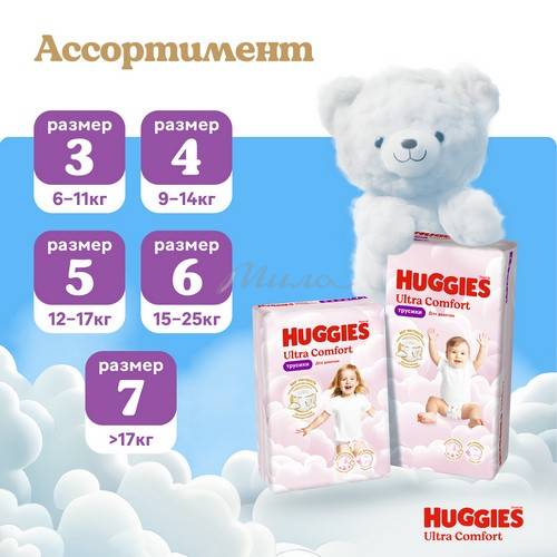 Подгузники-трусики детские одноразовые HUGGIES Ultra Comfort Girl 7 (>17 кг), 34 шт #14