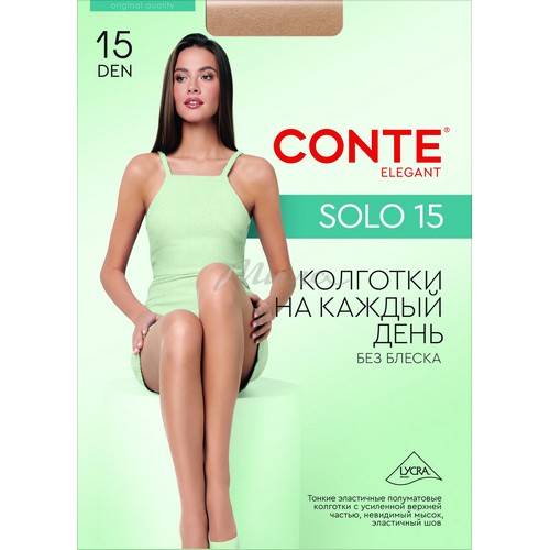 Колготки женские CONTE Elegant Solo 15 ден, размер 4, bronz