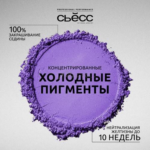 Крем-краска стойкая для волос СЬЁСС Стойкое окрашивание Система пигментов против желтизны, тон 7_55 #3