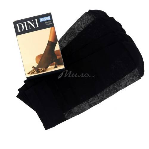 Носки женские DINI Daily 20 ден, размер 23-25, цвет nero, 2 пары #2