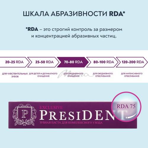 Зубная паста PRESIDENT Exclusive, 75 г #7