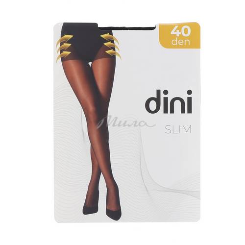 Колготки женские DINI Slim, nero, размер 2, 40 ден