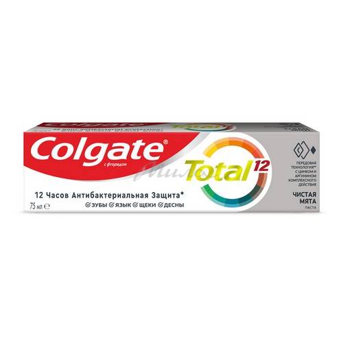 Паста зубная COLGATE Total 12 Чистая мята, 75 мл #4