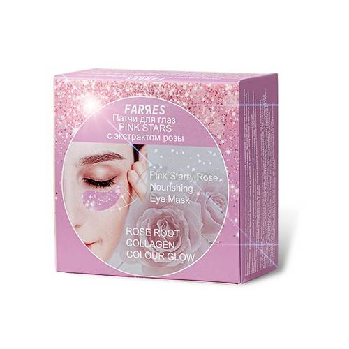 Патчи для глаз FARRES Pink Starry Rose Nourishing, 60 шт