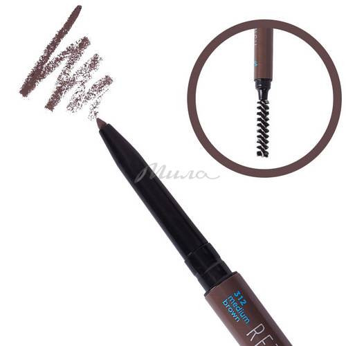 Карандаш для бровей PARISA COSMETICS Retractable Micro Brow Pencil водостойкий автоматический, тон 312 #3