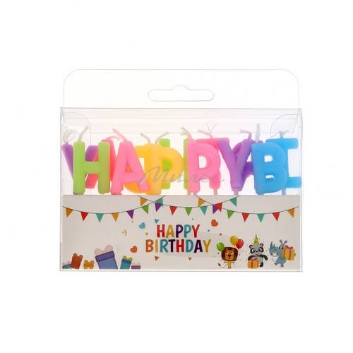 Набор свечей для торта Happy Birthday, 13 шт, арт. PL214