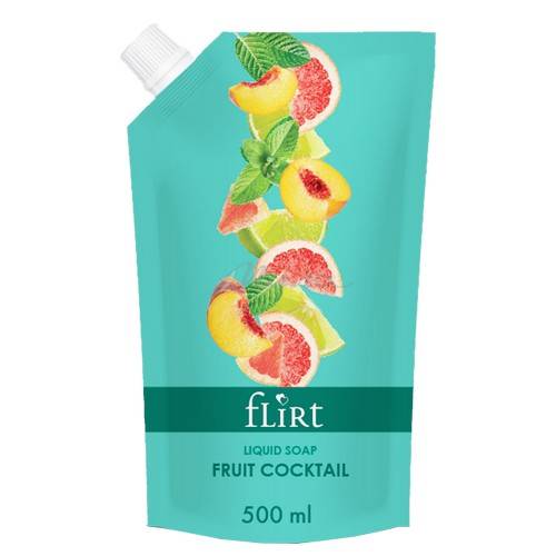 Мыло жидкое FLIRT Fruit Cocktail дой-пак, 500 мл