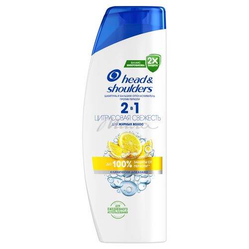 Шампунь и бальзам-ополаскиватель против перхоти HEAD & SHOULDERS 2 в 1 Цитрусовая свежесть, 360 мл