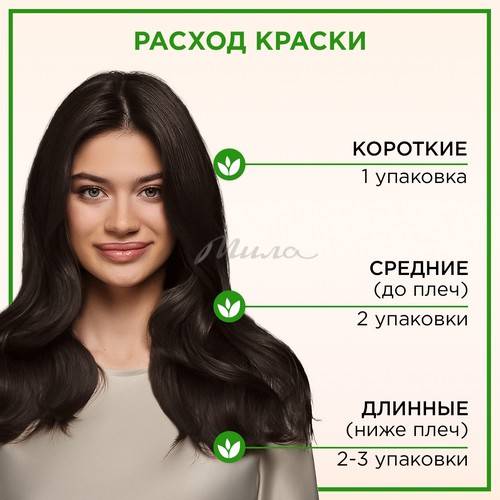 Крем-краска стойкая ПАЛЕТТ Naturia, тон 3-0 Темно-каштановый #12