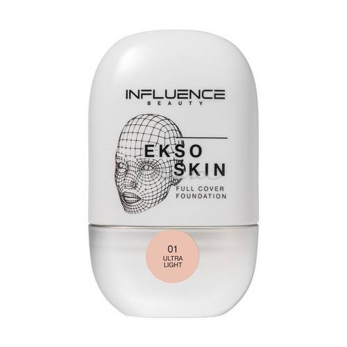 Основа тональная INFLUENCE BEAUTY Ekso Skin с высокой степенью покрытия, тон 01