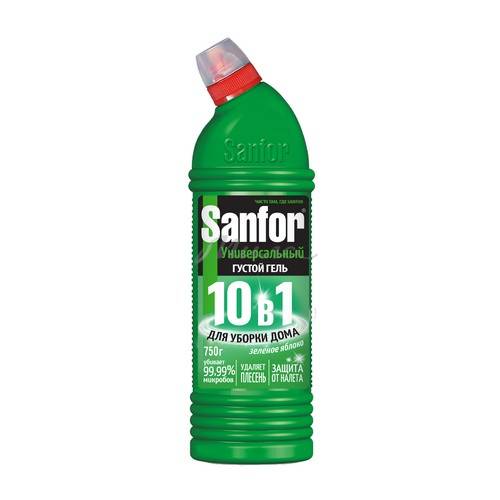 Средство универсальное  для сантехники Sanfor Зеленое Яблоко 750г