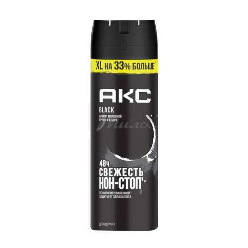 Дезодорант мужской АКС Black Морозная груша и Кедр XL, 200 мл