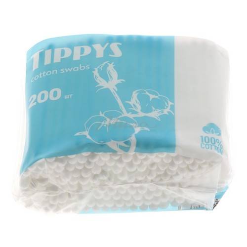 Палочки ватные TIPPYS в полиэтилене, 200 шт #3
