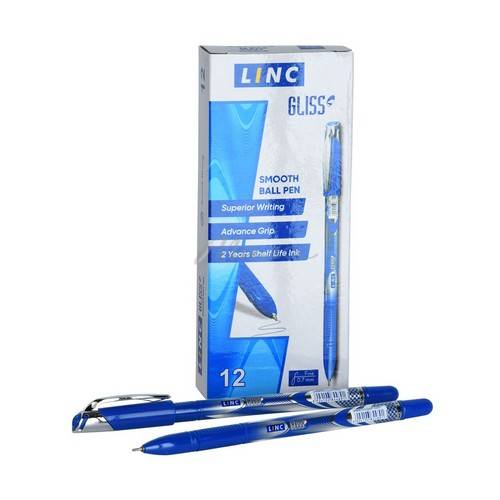 Ручка шариковая со сменным стержнем LINC Gliss, синяя, арт. 1210F/Blue