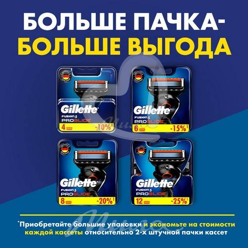 Кассета для бритвы GILLETTE Fusion proglide, 4 шт. #4