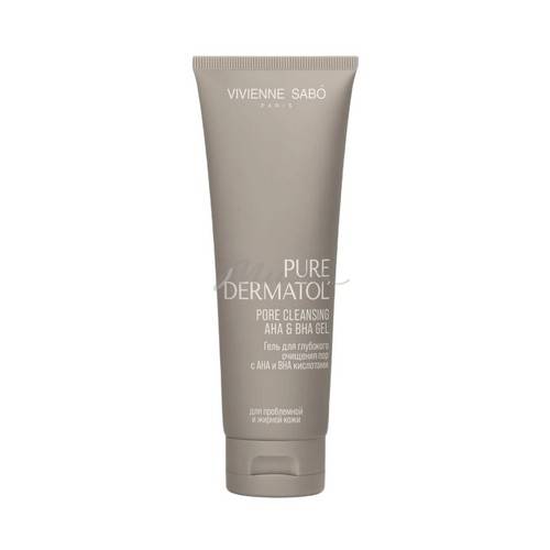 Гель VIVIENNE SABO Pure Dermatol' с АНА и ВНА кислотами для глубокого очищения,120 мл