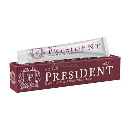Паста зубная PRESIDENT Active 75 RDA, 75 г