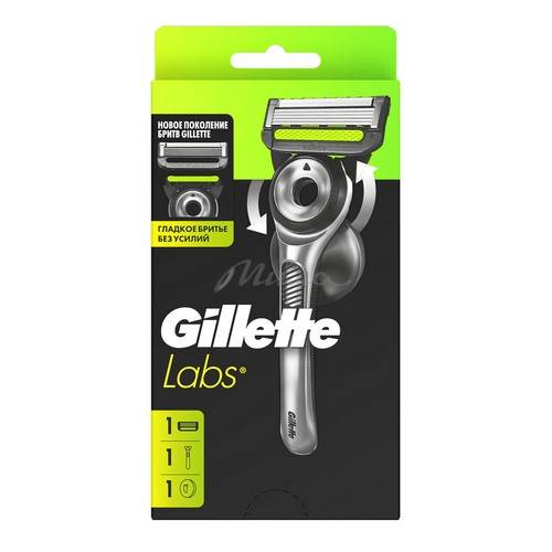 Бритва мужская GILLETTE Labs с 1 сменной кассетой