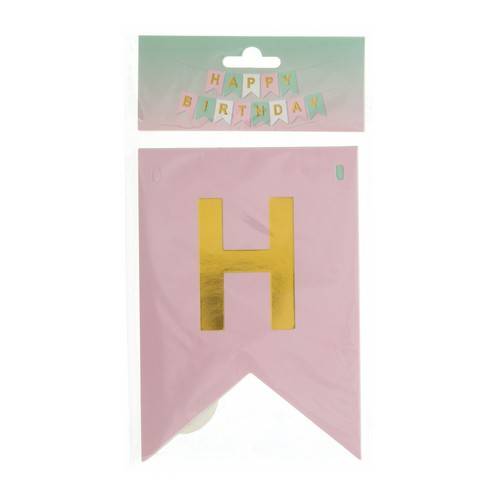 Гирлянда праздничная Happy Birthday, 11.5х16.5 см, арт. SLWM22HF-6