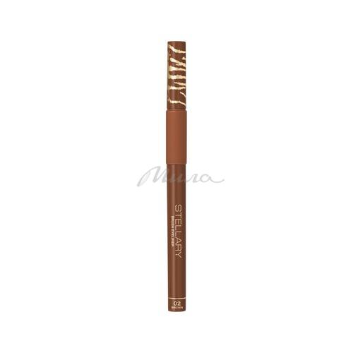 Подводка для глаз STELLARY с кистью-аппликатором, тон 02 Brown #2