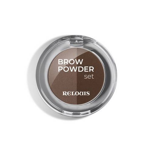 Тени для бровей RELOUIS Brow Powder Set, тон 02 brown