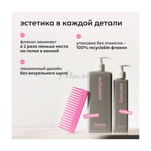 Бальзам для волос LIKATO Professional Keraglow восстанавливающий, 1 л #5