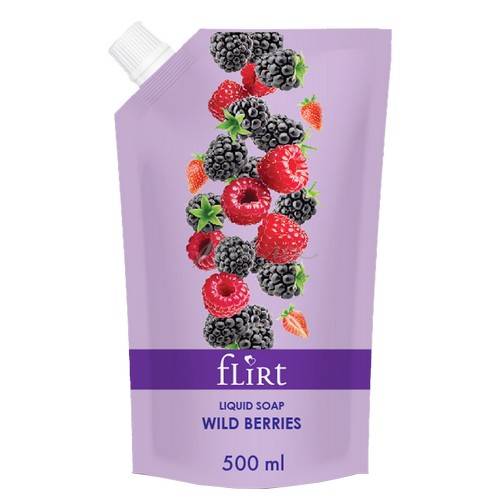 Мыло жидкое FLIRT Wild Berries дой-пак, 500 мл